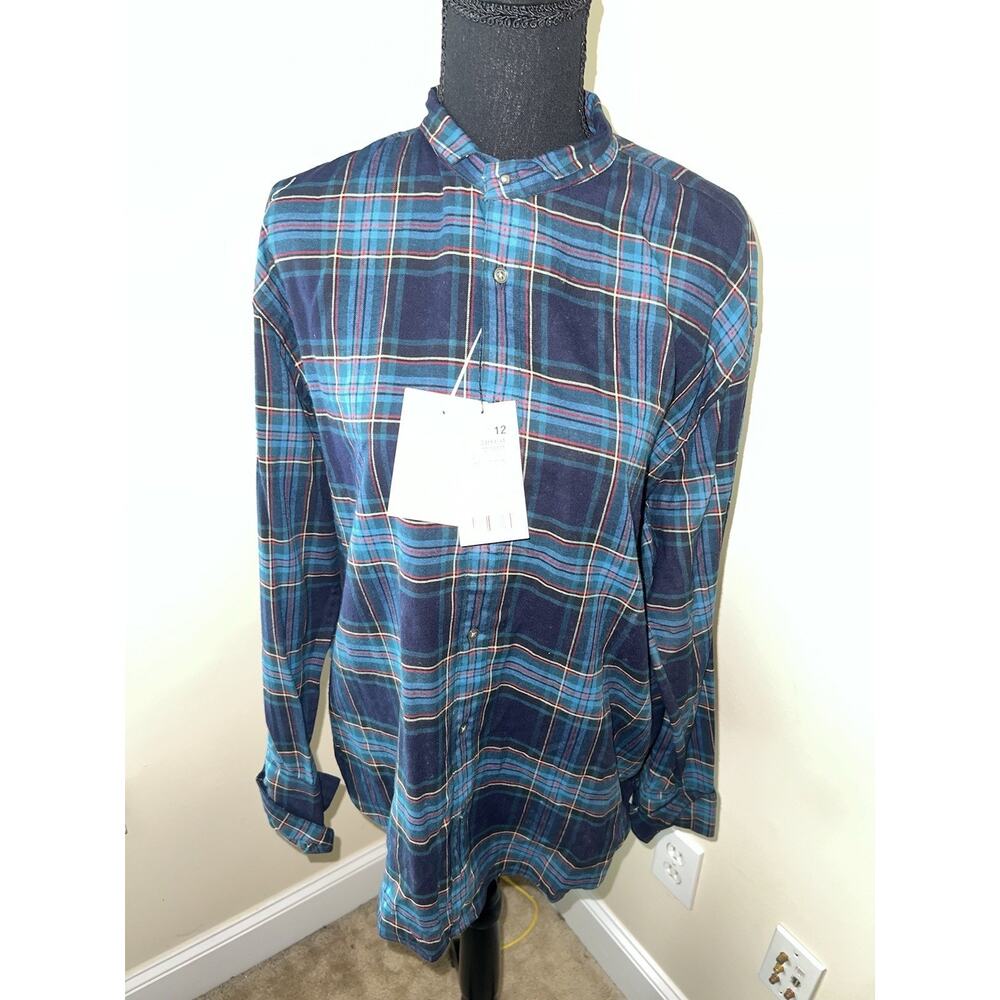 NWT VTG Ralph Lauren Women’s Long Sleeve Flannel 100% Cotton Size 12
